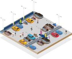 Control de acceso vehicular en estacionamiento automatizado